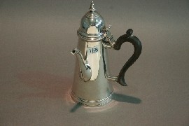 Appraisal: A rare Britannia sterling silver coffee pot with domed cover