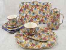 Appraisal: pieces of Royal Winton Marguerite pattern ceramics being a milk