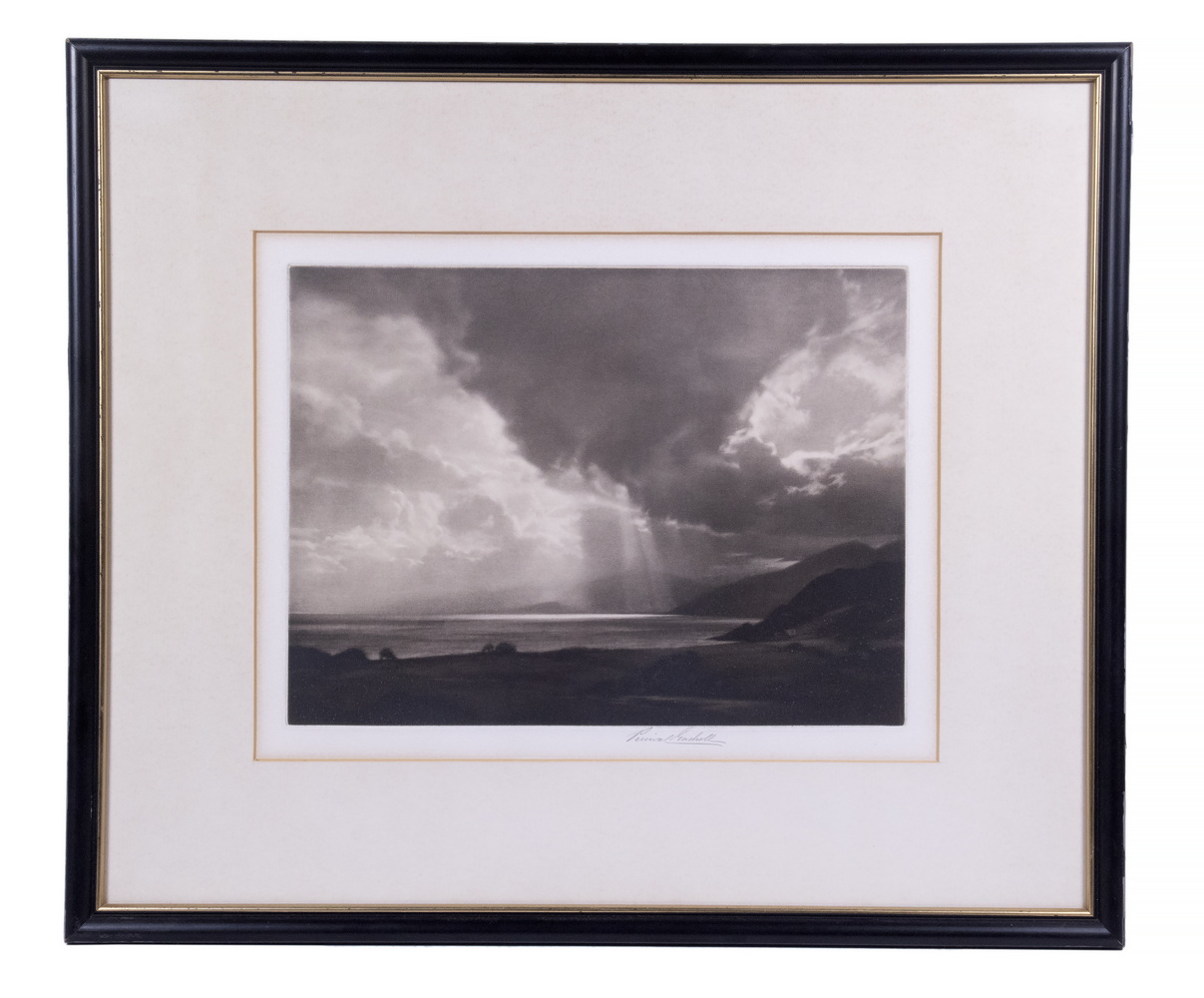 Appraisal: PERCIVAL GASKELL UK - Stormy Weather Loch Linnhe mezzotint pencil