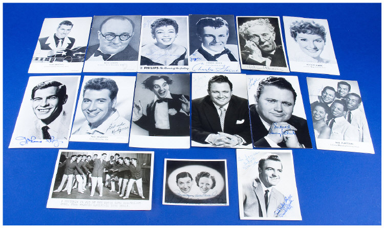 Appraisal: A Packet of Mostly Signed Photos of the Famous Amongst