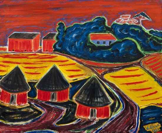 Appraisal: Dietmar Richard Vollmar - Tobacco farm near Umvukwes oil on