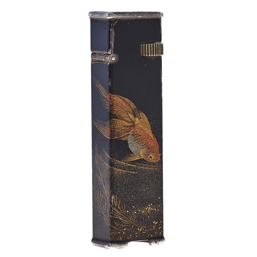 Appraisal: A Dunhill Namiki lacquer tallboy lighter c decorated with carp