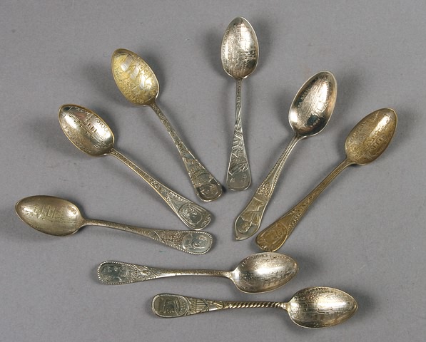 Appraisal: spoons average silver plate patterns include Gen Miles Admiral Schley