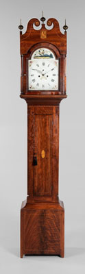 Appraisal: Fine Southern Inlaid Tall Case Clock Baltimore or possibly Northern