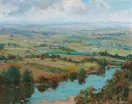 Appraisal: Frank H Spears circa - Along The Nepean oil on