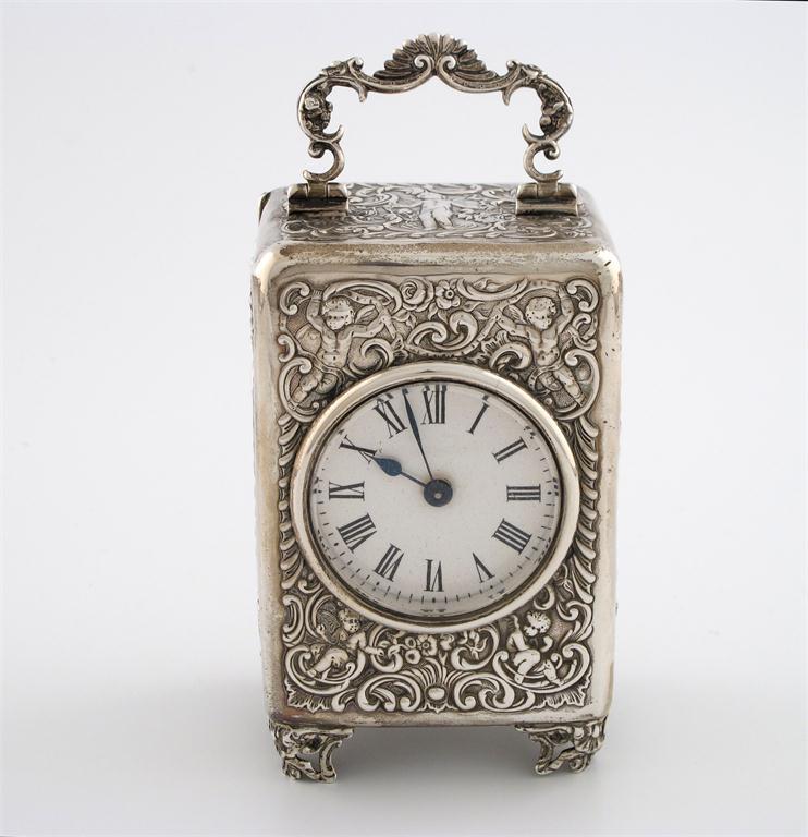 Appraisal: A late-Victorian silver clock