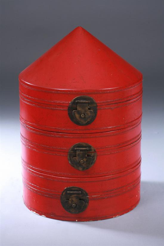 Appraisal: CHINESE HAT BOX late Qing Dynasty circa Zhejiang Province