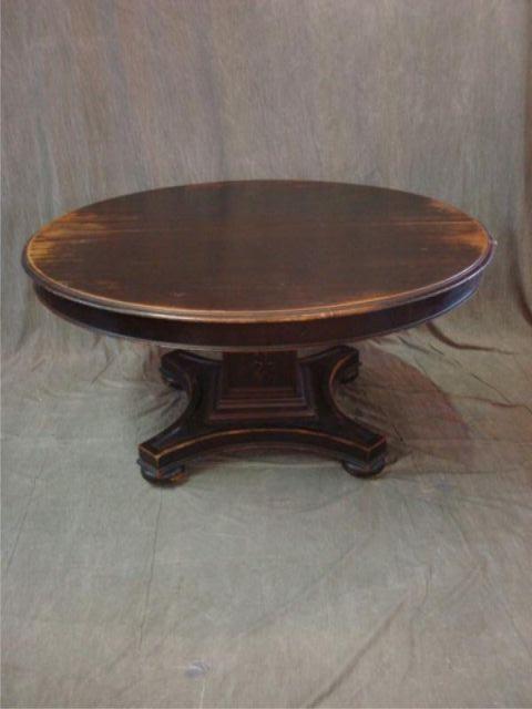 Appraisal: Victorian Pedestal Dining Table with leaf From a Lexington Avenue