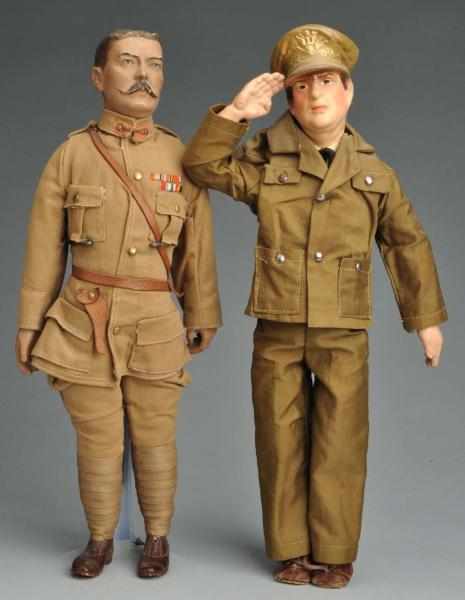 Appraisal: Lot of Composition Soldiers Description Solider portrait doll appears to