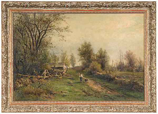 Appraisal: Hendrik Kruseman Van Elten Dutch - Barbizon Landscape Oil on