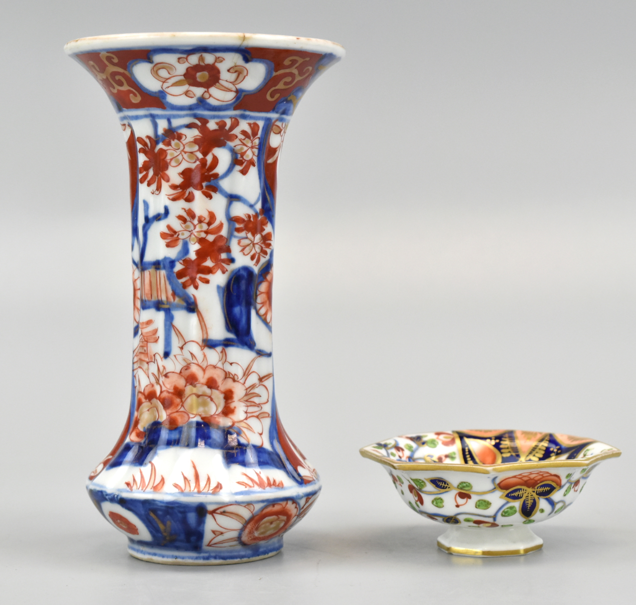 Appraisal: A Japanese export vase and a small seven sided deep