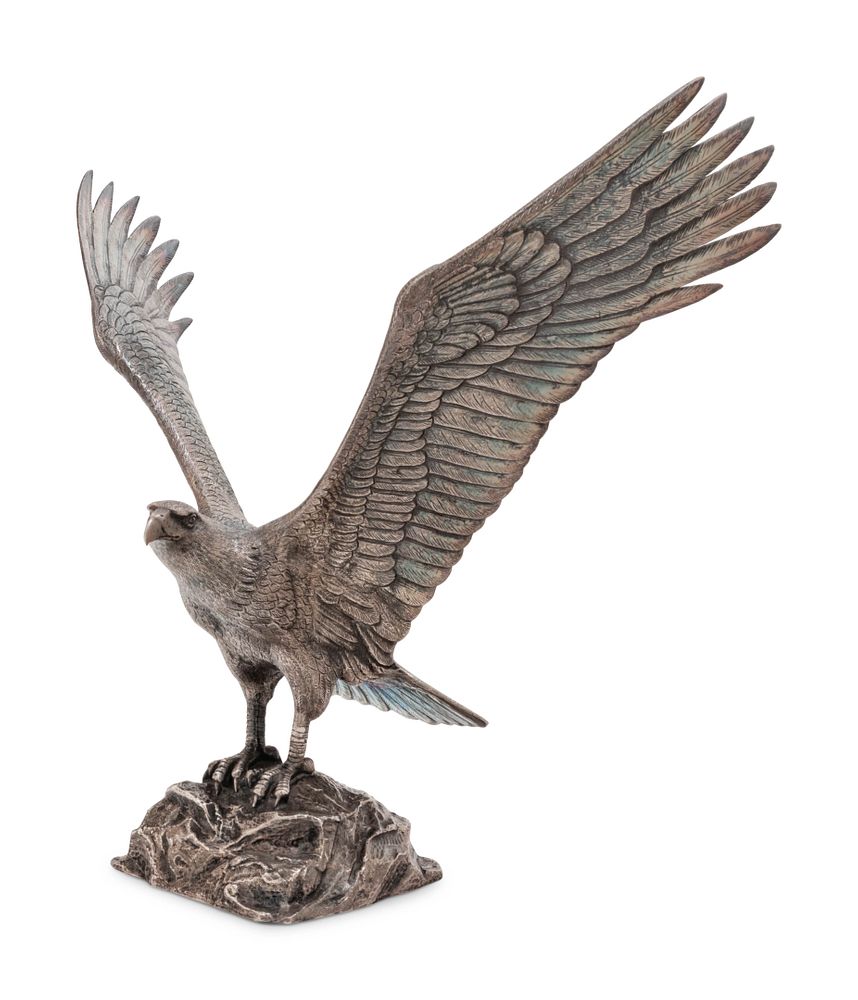 Appraisal: An Asprey Silver Eagle-Form Ornament An Asprey Silver Eagle-Form Ornament