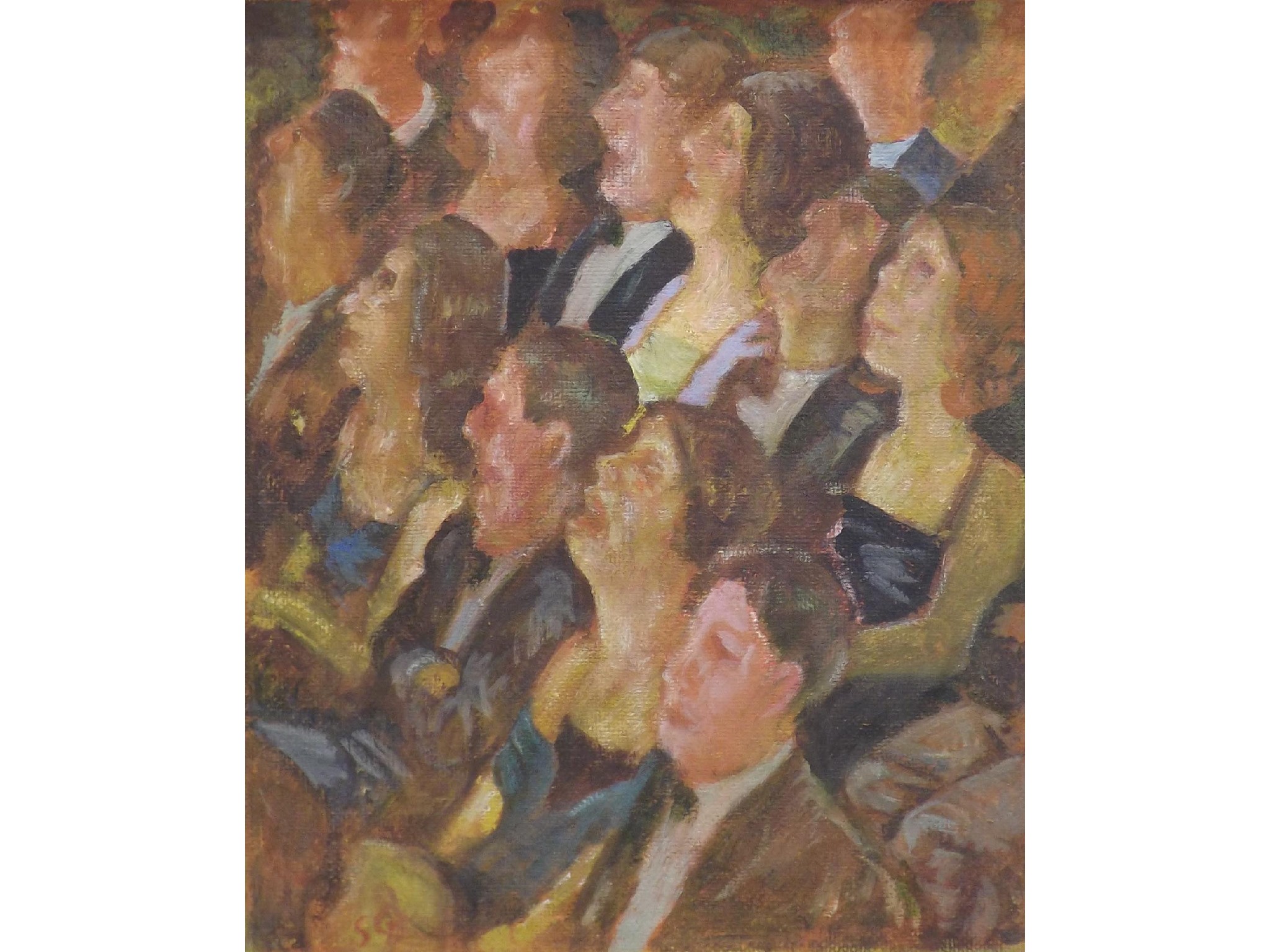 Appraisal: Simon Garrow b - 'The Audience' monogrammed SG Christie's barcodes