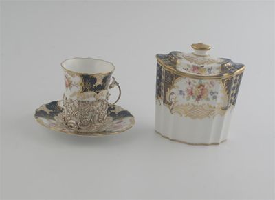 Appraisal: A modern mounted Coalport porcelain demi-tasse coffee set comprising twelve