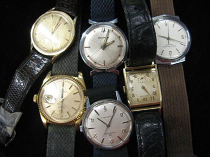 Appraisal: Assorted gentleman's wristwatches Six watches Movado Hamilton Rolex watches Not