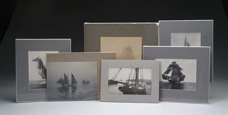 Appraisal: SIX LARGE PHOTOGRAPHS OF SHIPS Each shrink wrapped and matted