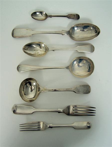 Appraisal: A canteen of cutlery by Wakely Wheeler London Fiddle pattern