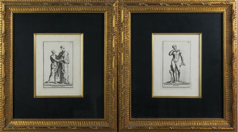 Appraisal: SIMON THOMASSIN FECIT FRENCH - FOUR CLASSICAL PORTRAITS Engravings x