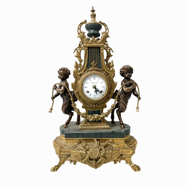 Appraisal: French Style Bronze Clock French Style Bronze Clock inches high