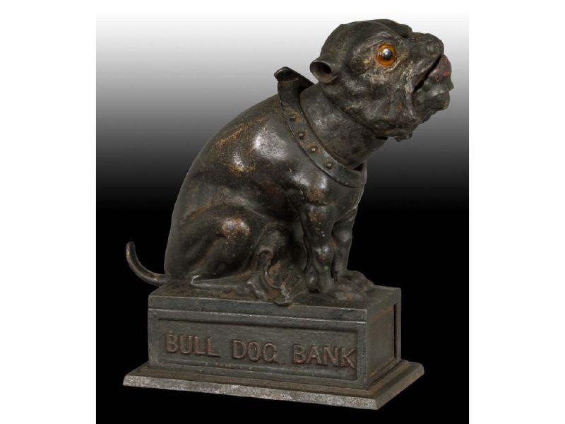 Appraisal: Bull Dog Cast Iron Mechanical Bank Description Manufactured by J