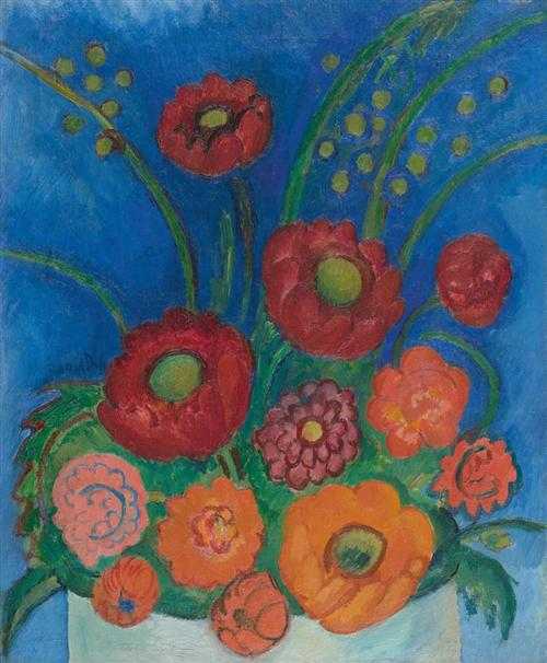 Appraisal: DUFY RAOUL Le Havre - Fourcalquier Fleurs Pavots-An mones Oil