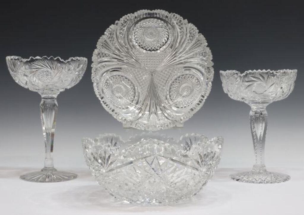 Appraisal: lot of American Brilliant Period cut crystal tableware in varied