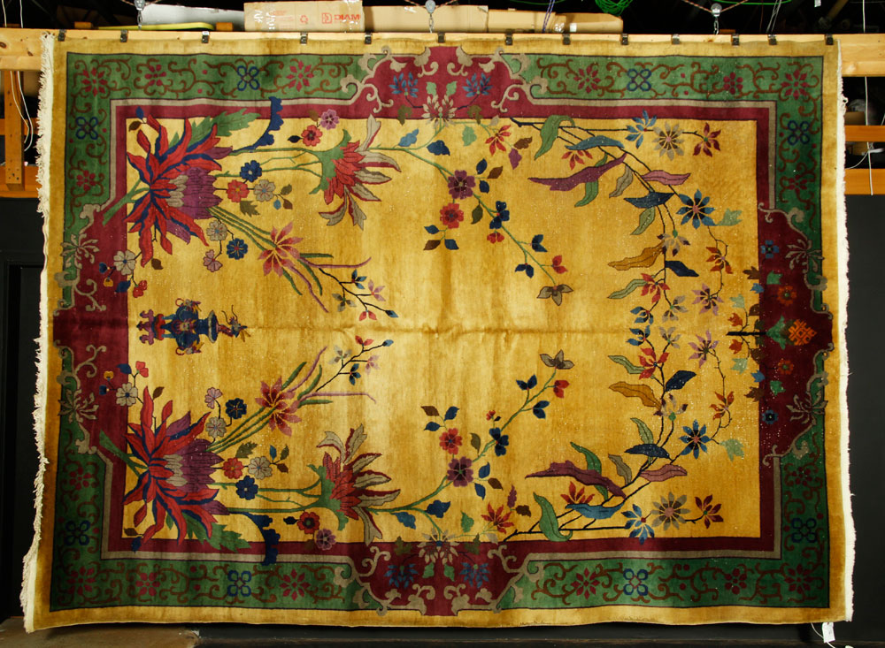 Appraisal: - th C Chinese Nichols Carpet th century Chinese Nichols