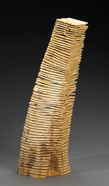 Appraisal: n a David Nash British b Leaning Crack Warp Column