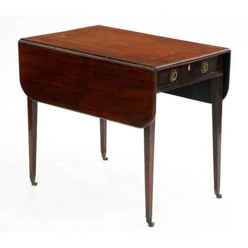 Appraisal: A George III mahogany Pembroke table with square tapered legs