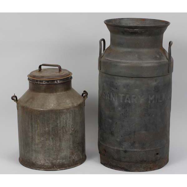 Appraisal: Two Polk Milk Cans A pair of Polk milk cans