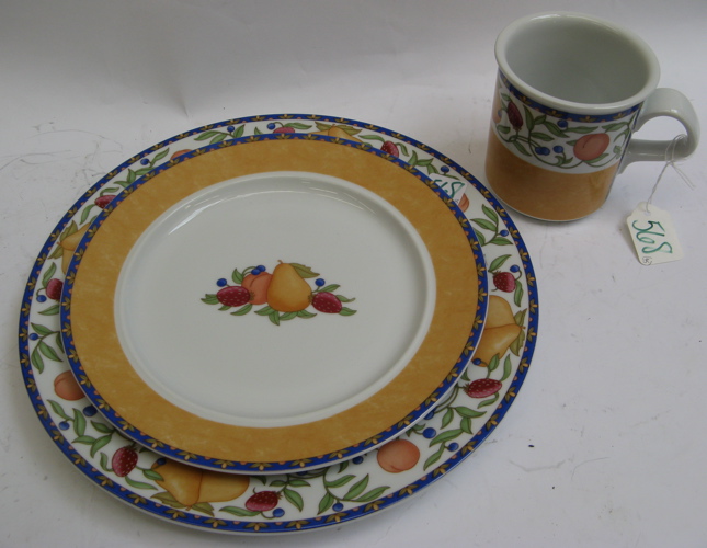 Appraisal: FORTY-FIVE PIECE DINNERWARE SET in the France Fruit design consisting