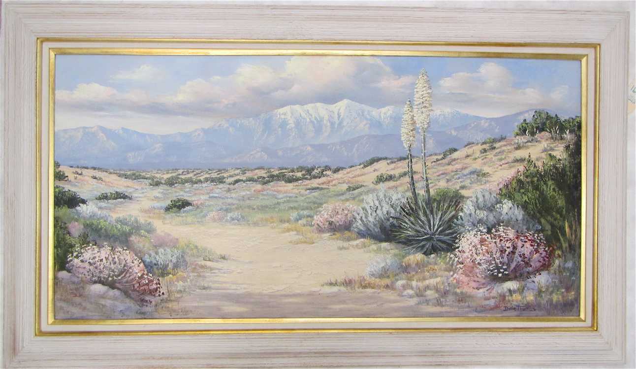 Appraisal: DILLIE THOMAS OIL ON CANVAS California - California Desert Landscape