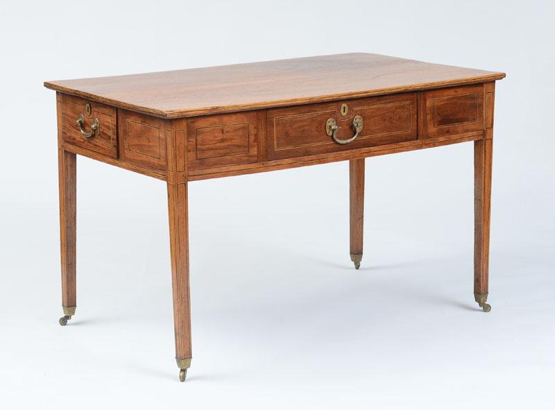 Appraisal: CHINESE EXPORT INLAID PADOUK WRITING DESK IN THE GEORGE III