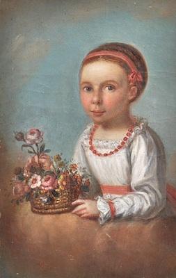 Appraisal: Unknown Artist Mid- th Century Portrait of a pretty young