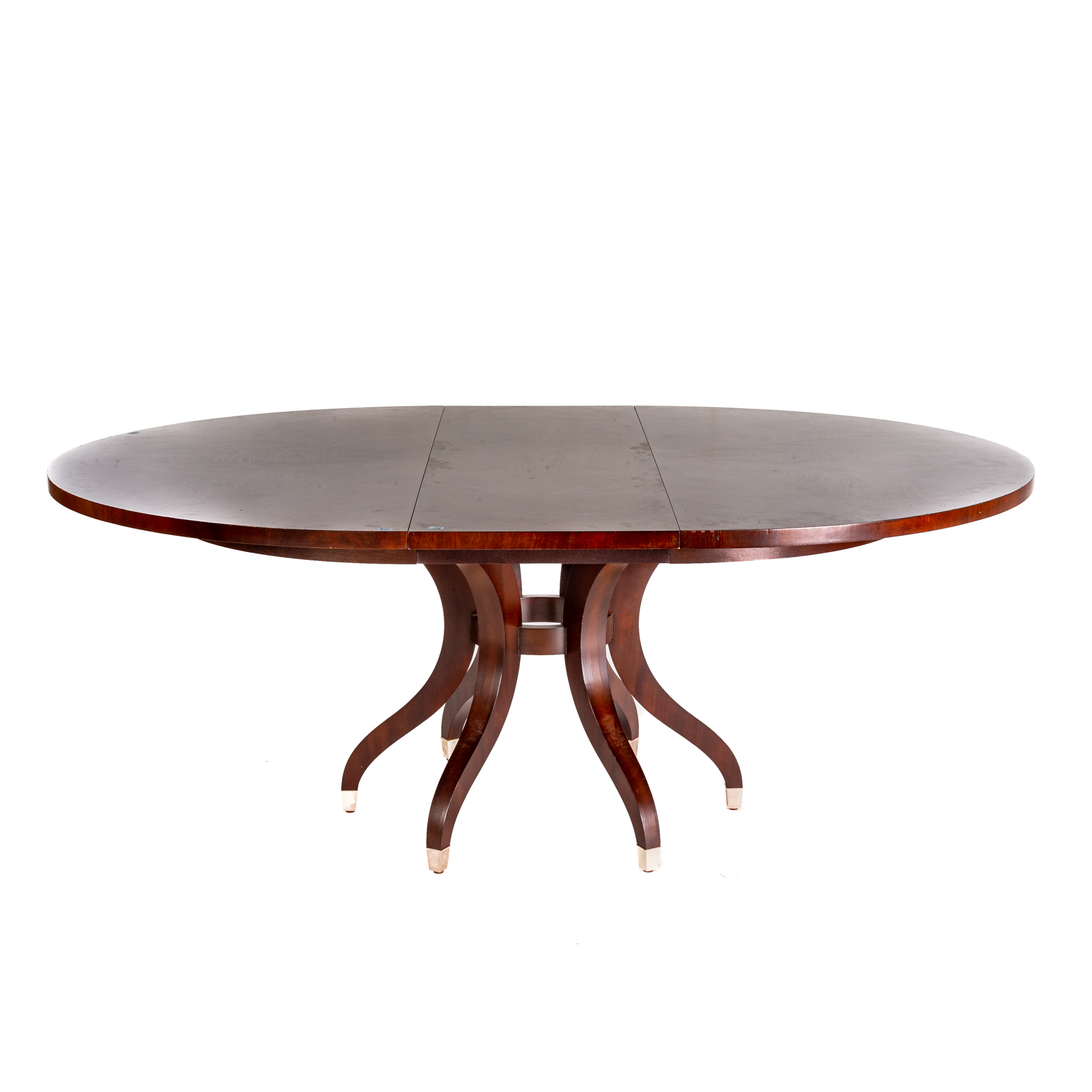 Appraisal: ETHAN ALLEN ASHCROFT MAHOGANY DINING TABLE Round twelve- piece swirled