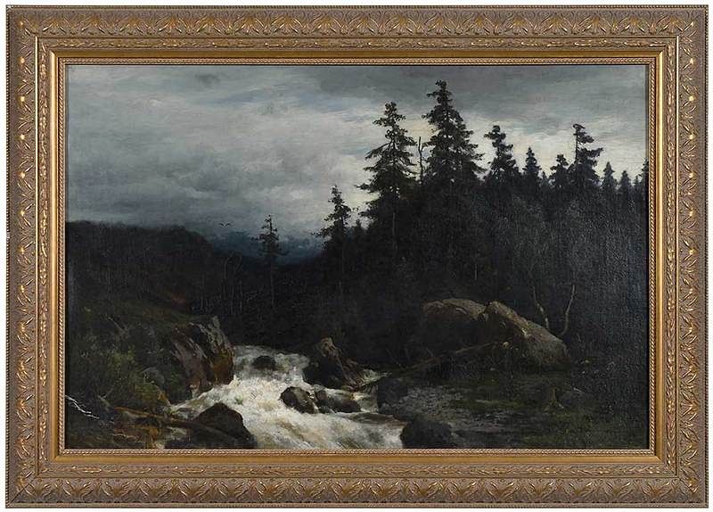 Appraisal: John Robinson Tait Maryland Ohio - Mountain Stream signed lower