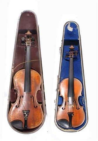 Appraisal: A TH CENTURY FRENCH CHILD'S VIOLIN with bow in carrying