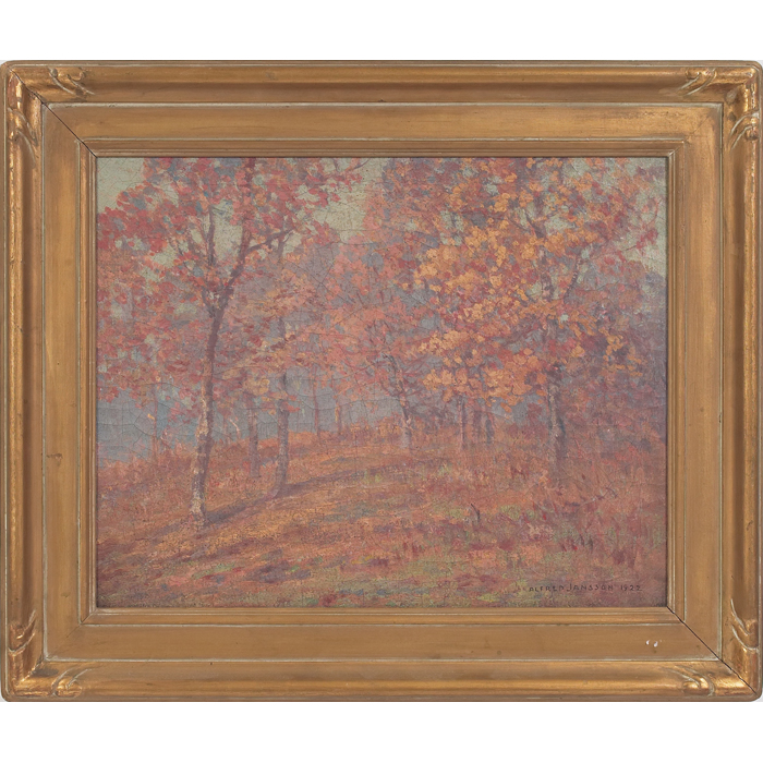 Appraisal: Alfred Jansson Swedish American - ''Autumn Landscape '' oil on