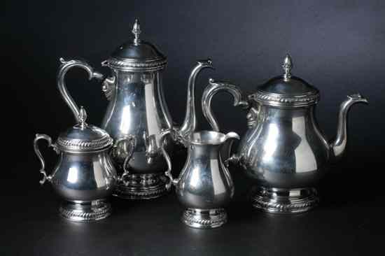 Appraisal: FOUR-PIECE INTERNATIONAL STERLING SILVER TEA AND COFFEE SET Including coffee