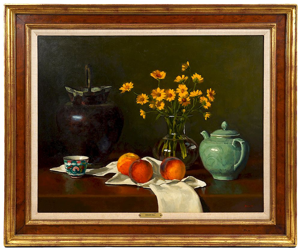 Appraisal: Gregory Hull 'Still Life with Black Eyed Susans' Gregory Hull