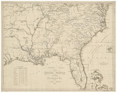 Appraisal: th century map of the Southeast quot Southern Section of