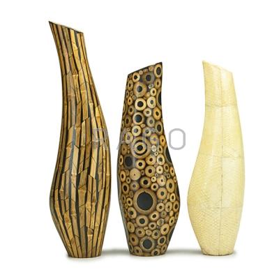 Appraisal: R Y AUGOUSTI Three vases Paris The Philippines s Bamboo