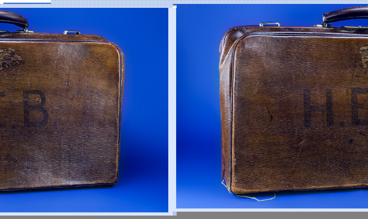 Appraisal: Edwardian Gentlemans Leather Portmanteau Case