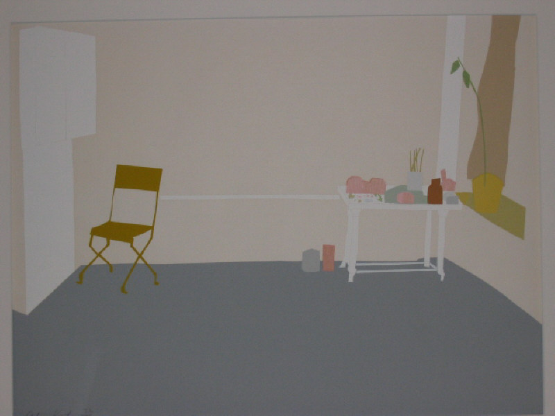 Appraisal: ALEX KATZ AMERICAN B Grey Interior II color silkscreen signed