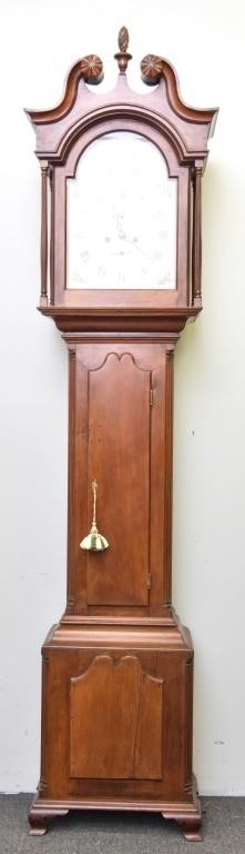 Appraisal: Tall case Chippendale cherry case clock with -day works signed