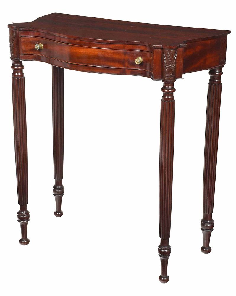 Appraisal: Fine Salem Federal Carved Mahogany Pier Table Massachusetts - unusual