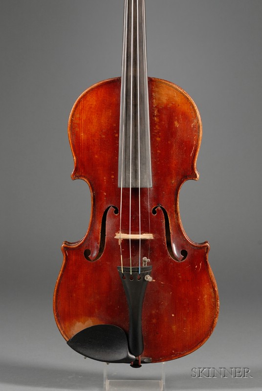 Appraisal: German Violin August Wunderlich Workshop Markneukirchen c labeled GEFERTIGT VON