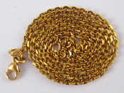 Appraisal: A yellow metal tests carat gold necklace chain approx cm