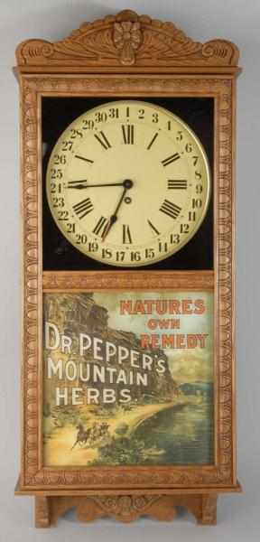 Appraisal: Dr Pepper Reproduction Oak Regulator Clock Description Made by Kraft