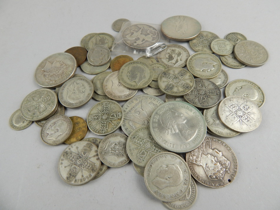 Appraisal: Various nickel silver and silver coins to include George V